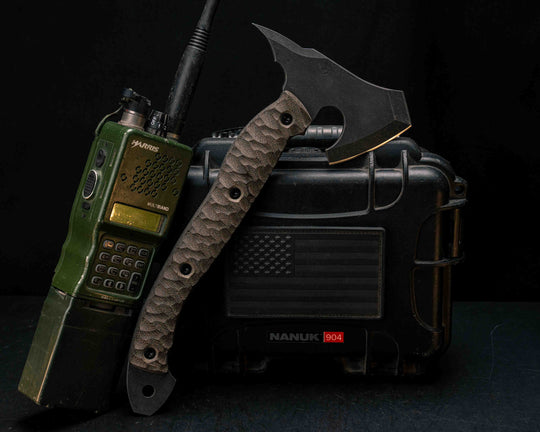 Warbird- OD Green Canvas Micarta, Allen Bolts, Textured Grip