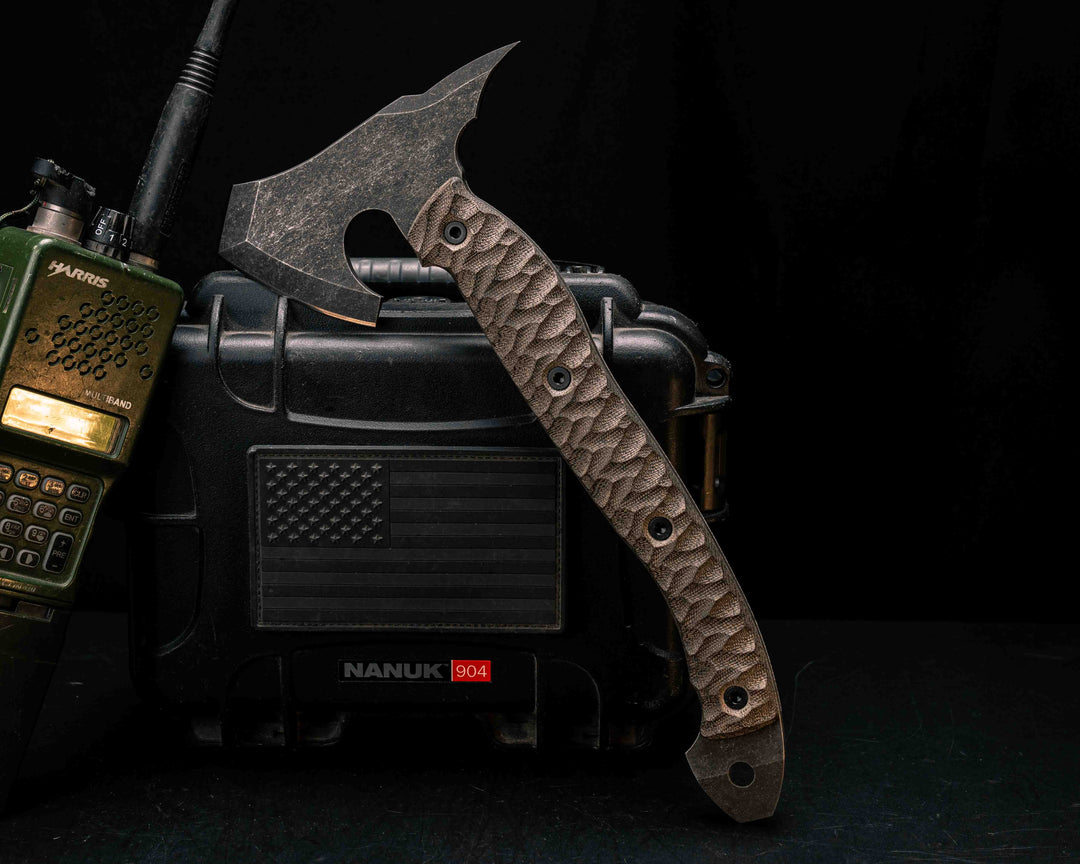 Warbird- OD Green Canvas Micarta, Allen Bolts, Textured Grip