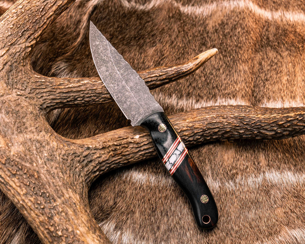 Feather Light- Black Burlap Micarta, Copper, Cherry G10, White G10 and Black G10, White Turquoise Tru-stone Split, Desert Ironwood, Mosaic Pins, Copper Lanyard Pin, Textured Grip