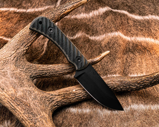 Cavner- Black/OD Green Canvas Micarta, Armor Black Cerakote, Allen Bolts, Textured Grip