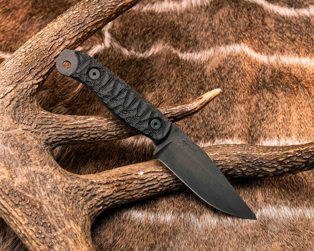 Crow Scalper- Black G10, Allen Bolts, Textured Grip