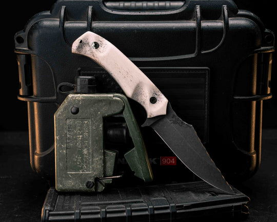 Tosahwi- Elk antler, Mosaic Pins, Textured Grip