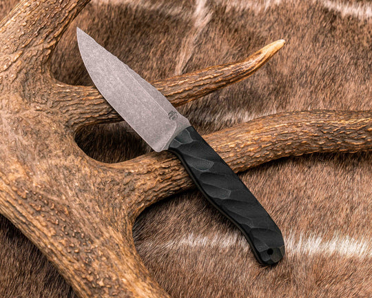Feather Light- Black G10, CF Pins, CF Lanyard Pin, Textured Grip