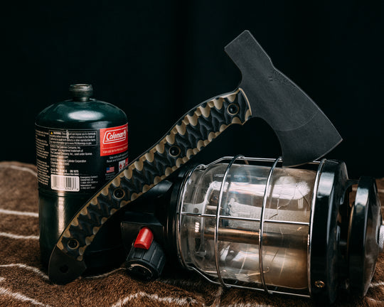 Camp Hatchet - Black & OD Green G10, Allen Bolts, Chaos Grip