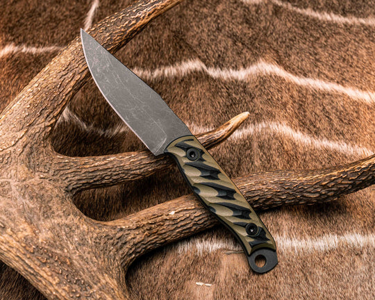Crow Jr- Black/OD Green G10, Allen Bolts, Textured Grip