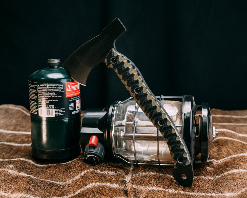 Camp Hatchet - Black & OD Green G10, Allen Bolts, Chaos Grip