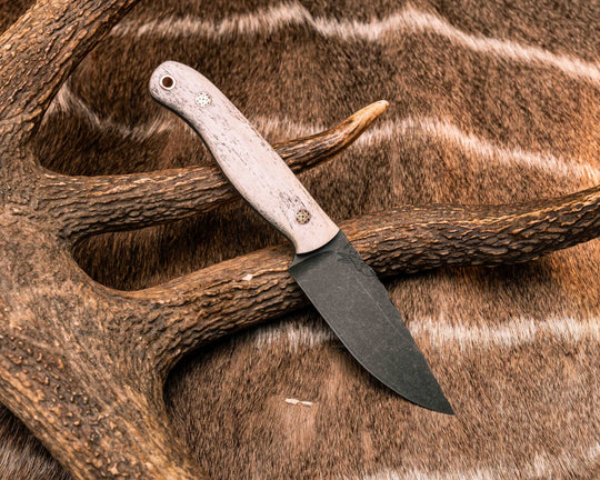 Feather Light- Elk Antler, Mosaic Pins, Copper Lanyard Pin, Smooth Grip