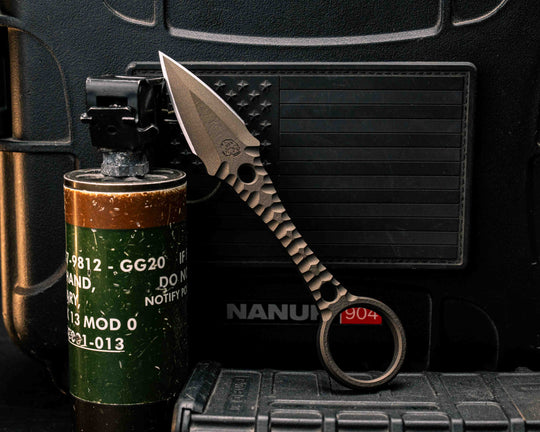 Ringstrike- Midnight Bronze Cerakote and Machined Rockwork Handle