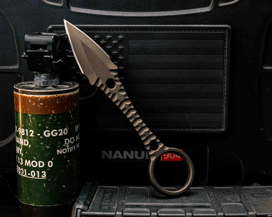 Ringstrike- Midnight Bronze Cerakote and Machined Rockwork Handle