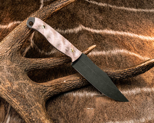 Crow Scout- Elk Antler, Mosaic Pins, Textured Grip