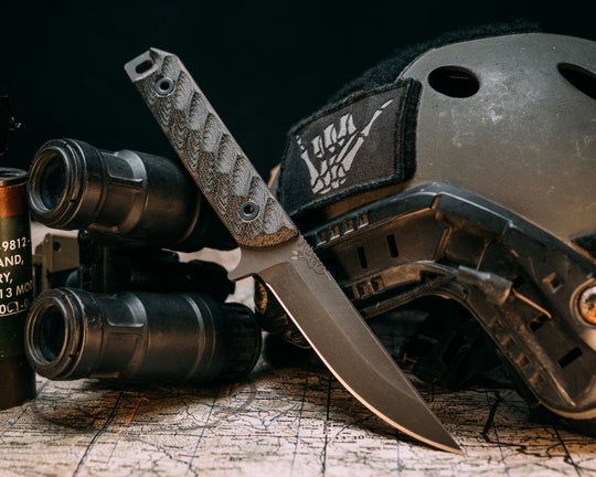 Kwaiken FC- Black Canvas Micarta, Allen Bolts, Iron Grip