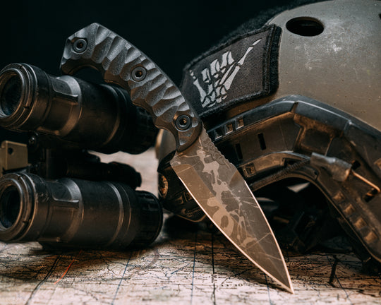 4"  HUMINT- Black G10, Allen Bolts, Chaos Grip