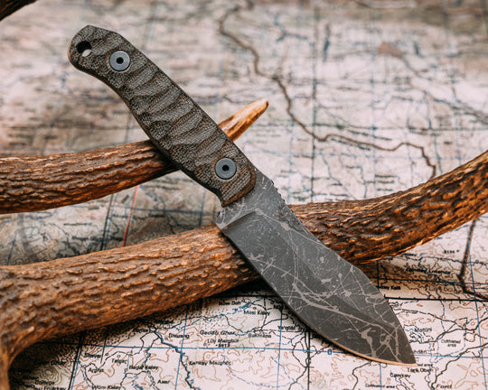 Skinner Jr - OD Green Canvas Micarta, Allen Bolts, Chaos Grip