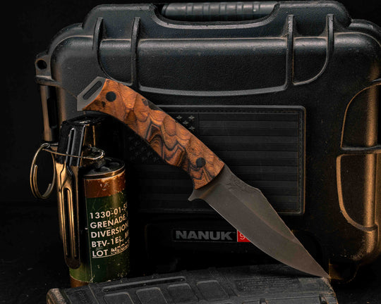 Tosahwi- Bead Blasted Rustic Finish Desert Ironwood, CF Pins, Textured Grip