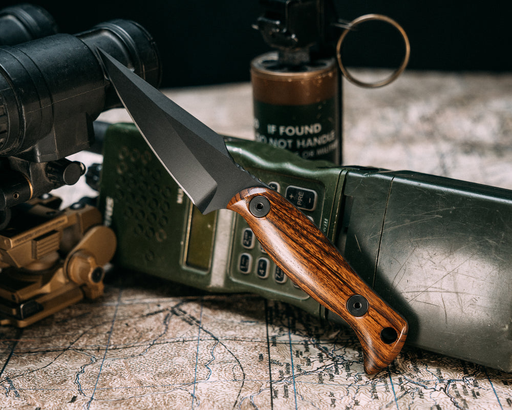 Gulo Gulo- Desert Ironwood, Armor Black Cerakote, Allen Bolts, Smooth Grip