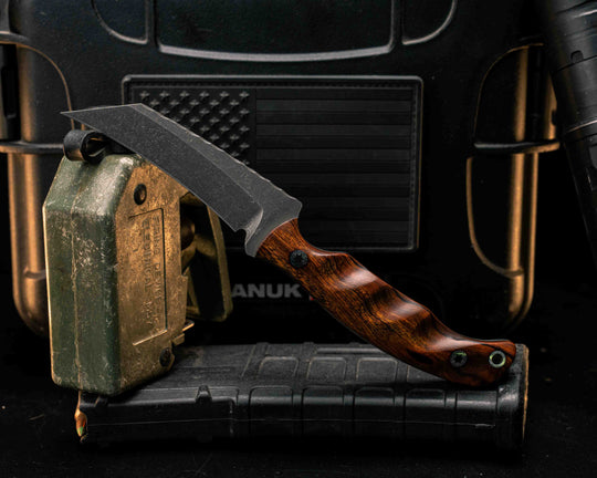 Draugr- Desert Ironwood, Mosaic Pins, Aluminum Lanyard Pin, Textured Grip