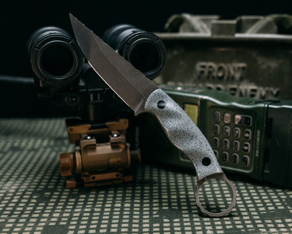 Osoraku 3" Mini- Grey Grip-Tec, CF Pins, Grooved Grip