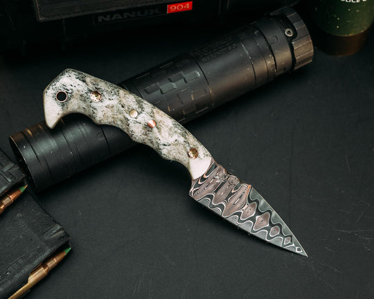 3" HUMINT -  Baker Forge Ladder CopperMai - Mosaic Pins, Copper & Brass Pin Copper Lanyard Pin, Textured Grip.