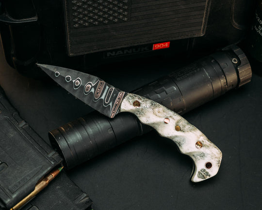 3" HUMINT -  Baker Forge Ladder CopperMai - Mosaic Pins, Copper & Brass Pin Copper Lanyard Pin, Textured Grip.