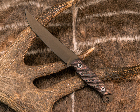 Crow Breakdown- Copper Camo Carbon, Midnight Bronze Cerakote, Allen Bolts, Textured Grip