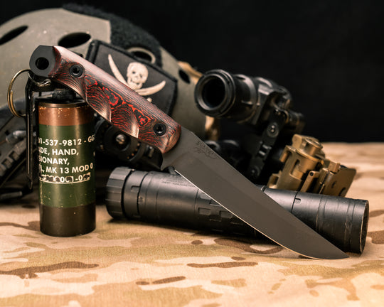 Crow Breakdown- Lava Flow FAT Carbon, Armor Black Cerakote, Allen Bolts, Grooved Grip