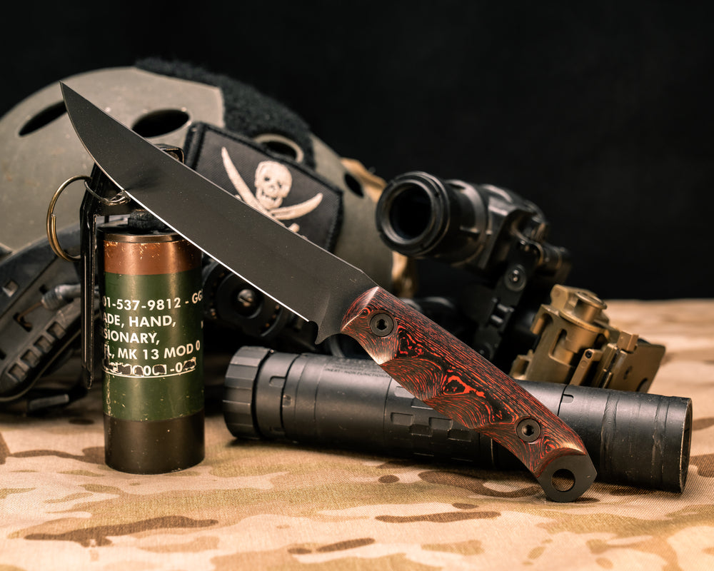 Crow Breakdown- Lava Flow FAT Carbon, Armor Black Cerakote, Allen Bolts, Grooved Grip
