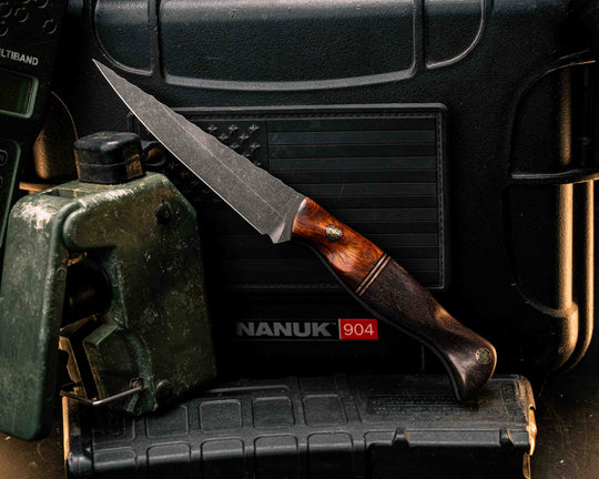 Congressman- Desert Ironwood, Black G10 and Copper Split, Copper Coral Carbon, Mosaic Pin, Textured Grip