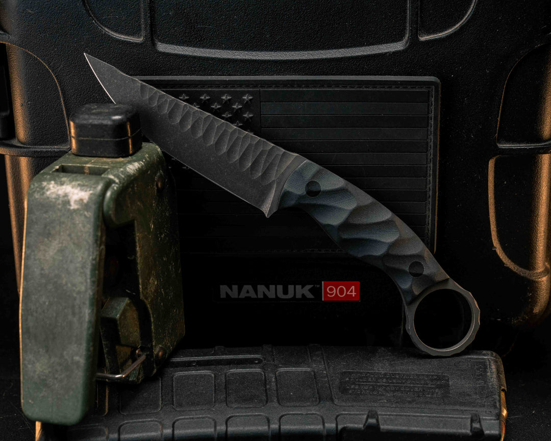 Osoraku 3" Mini- Graphite G10, CF Pins, Textured Grip
