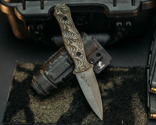 Pulse Checker - OD Green & Black Canvas Micarta, CF Pins, Chaos Grip.