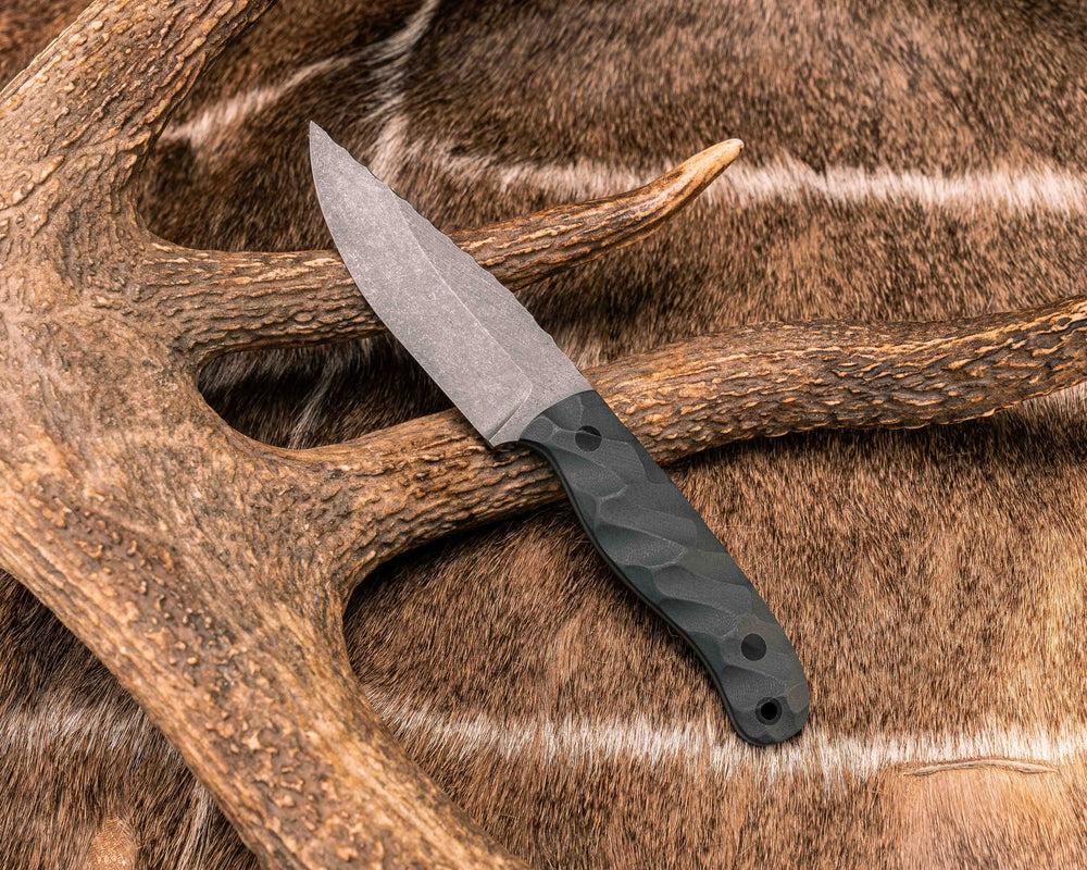 Feather Light- Graphite G10, CF Pins, CF Lanyard Pin, Textured Grip