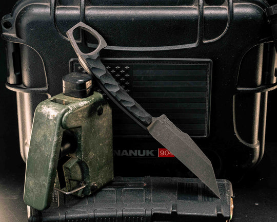 SOPHS- Black G10, CF Pins, Textured Grip