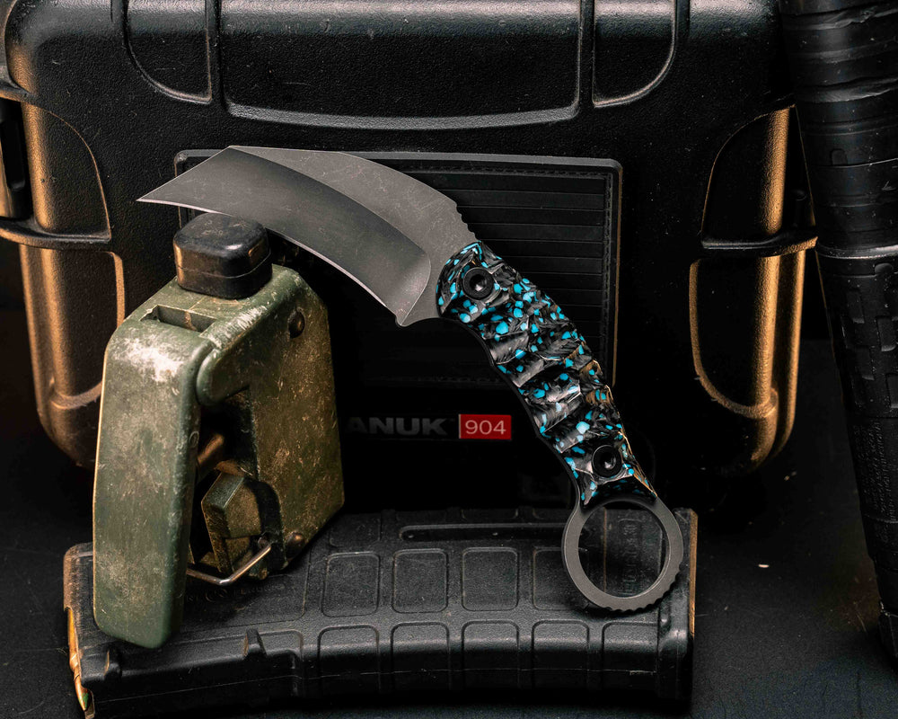 Karambito- Rocky Wave Carbon, Brass Allen Bolts, Textured Grip