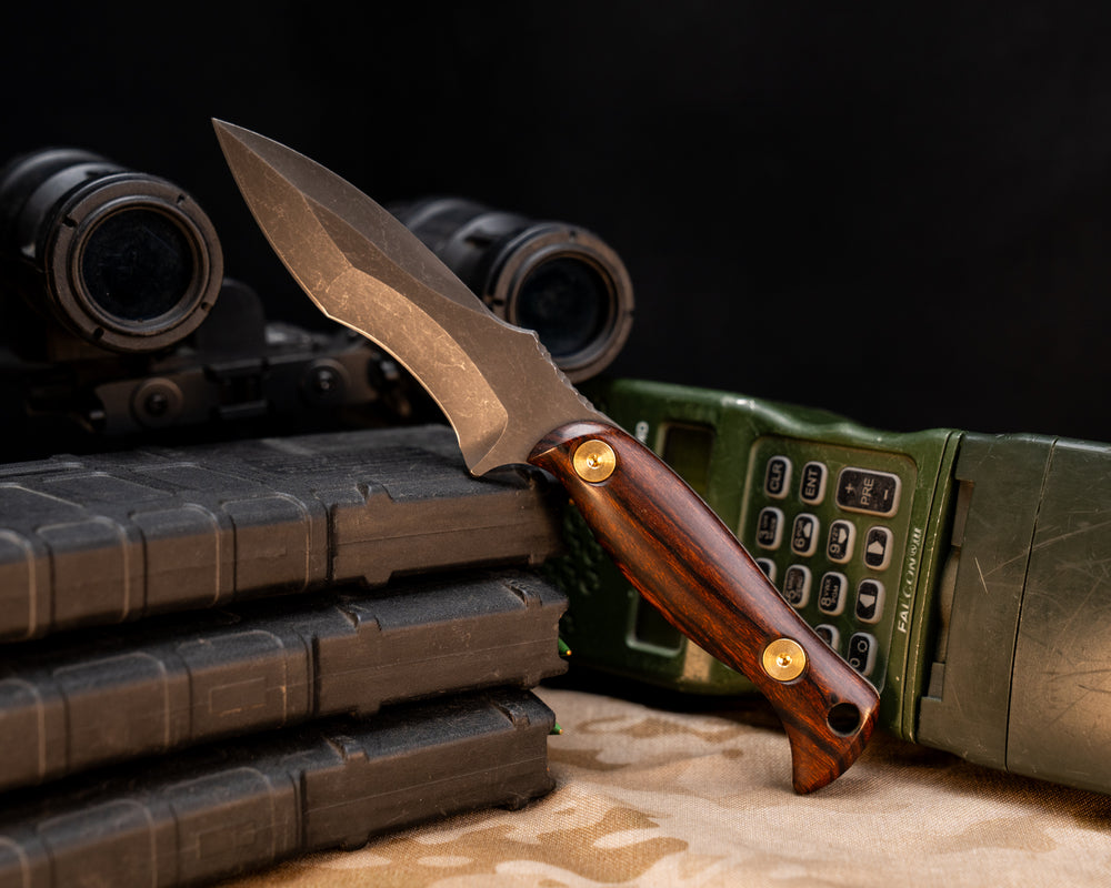 Extremis MK1- Desert Ironwood, Brass Allen Bolts, Smooth Grip