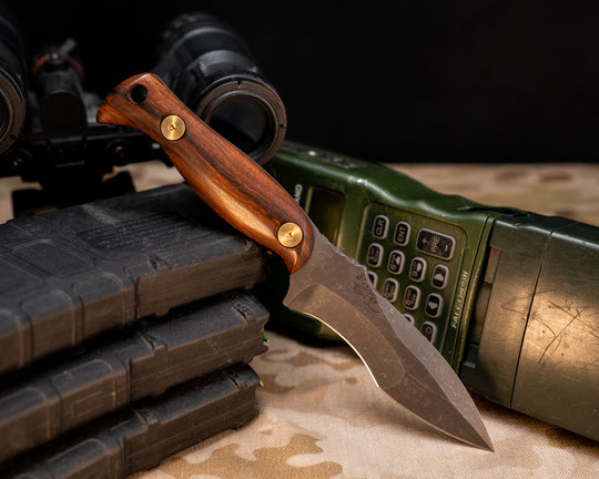 Extremis MK1- Desert Ironwood, Brass Allen Bolts, Smooth Grip