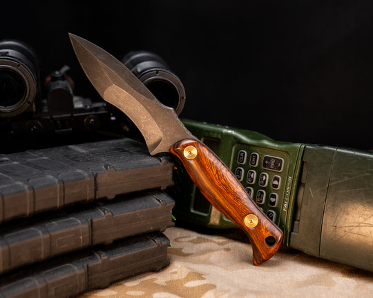 Extremis MK1- Desert Ironwood, Brass Allen Bolts, Smooth Grip