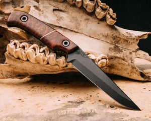 Boogeyman- Amboyna burl, bronze split, Snakewood, armor black cerakote, allen bolts, smooth grip