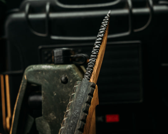 Nashi- Realtree Xtra Edge-2 Camo Micarta, Brown Micarta Pins, Textured Grip