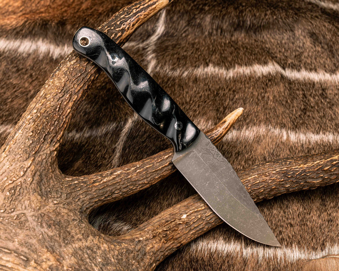 Crow Jr- Ram's Horn, Mosaic Pins, Aluminum Lanyard Pin, Textured Grip