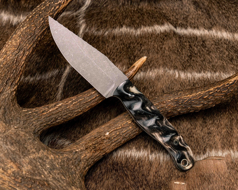 Crow Jr- Ram's Horn, Mosaic Pins, Aluminum Lanyard Pin, Textured Grip