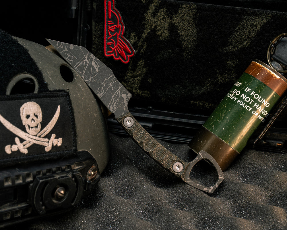 SOPHS- OD Green Canvas Micarta, Allen Bolts, Textured Grip