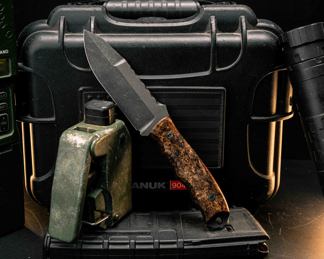 Disaster Jr Gen 3- Lion's Blood Amboyna, Mosaic Pins, Smooth Grip