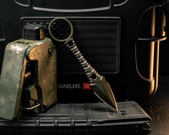 Ringstrike- OD Green Cerakote and Machined Rockwork Handle