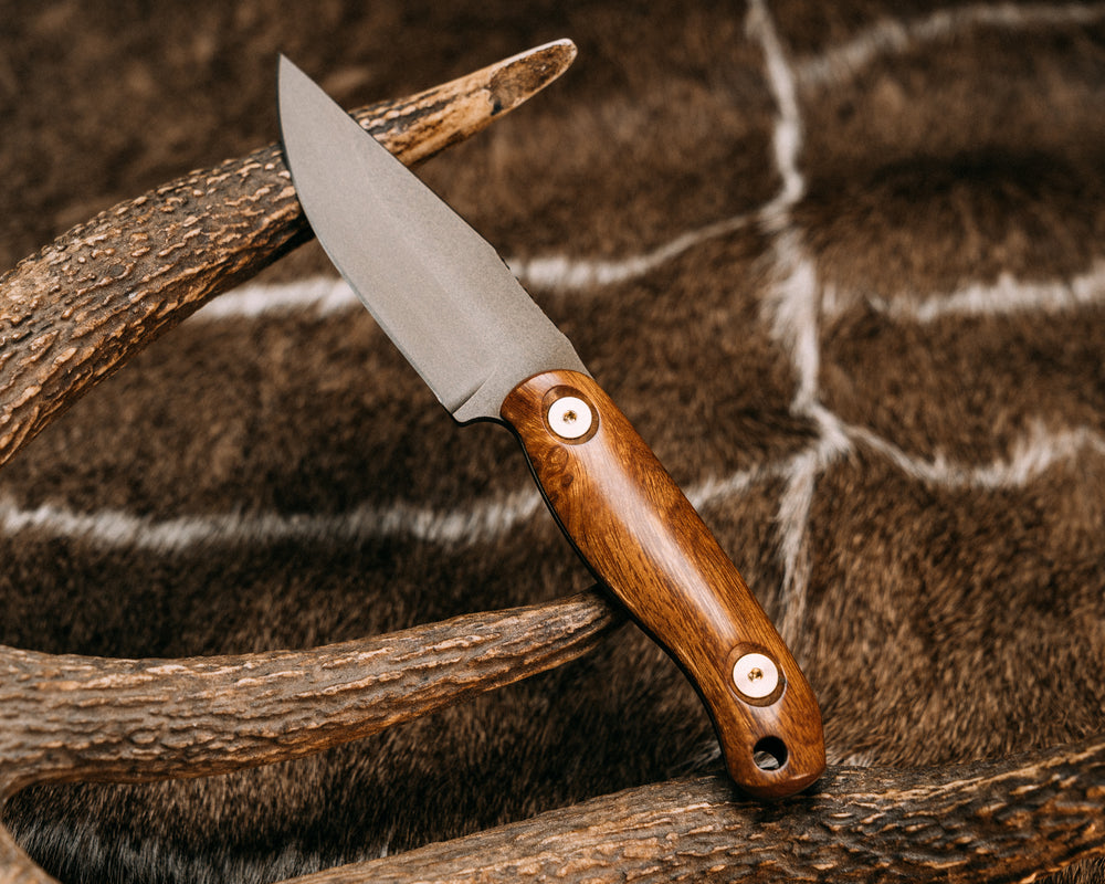 Feather Light - Desert Ironwood, Midnight Bronze Cerakote, Brass Allen Bolts, Smooth Grip