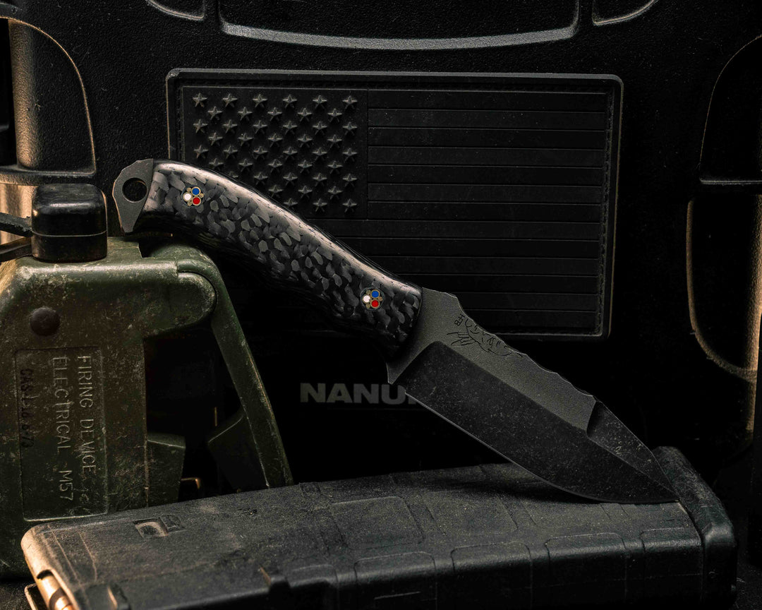 Disaster Cub Gen 3- Carbon, Patriot Mosaic Pins, Smooth Grip