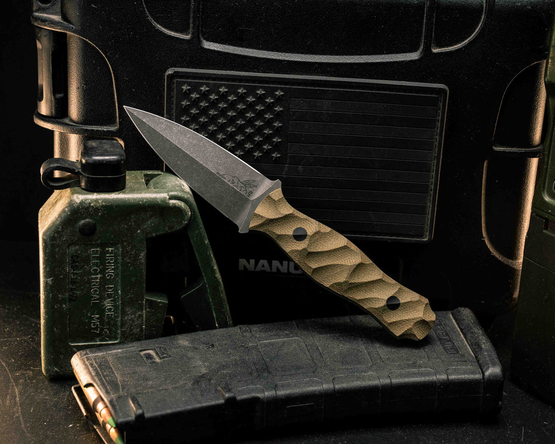 Pulse Checker- OD Green Canvas Micarta, CF Pins, Textured Grip
