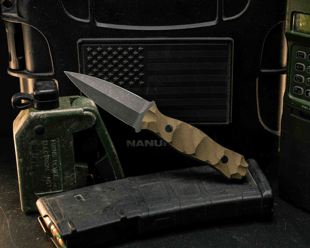 Pulse Checker- OD Green Canvas Micarta, CF Pins, Textured Grip