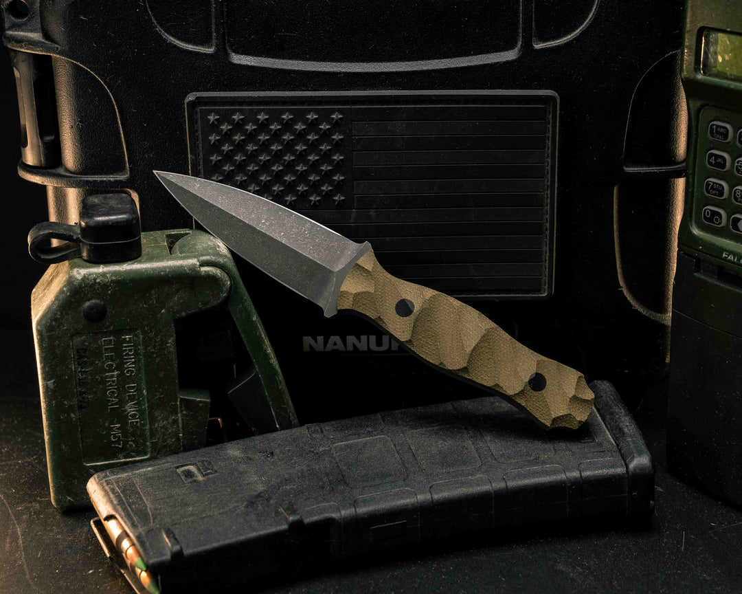 Pulse Checker- OD Green Canvas Micarta, CF Pins, Textured Grip