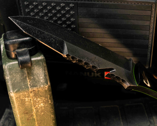 Notched Wire Cutter Breacher Gen 3- Bison Horn, Mosaic Pins, Copper Lanyard Pin, Textured Grip