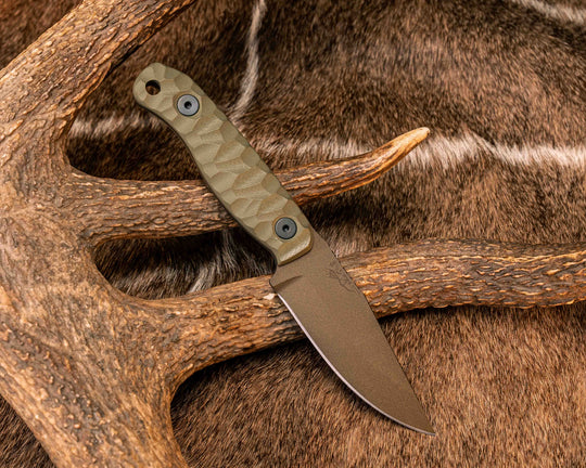 Feather Light- OD Green G10, Midnight Bronze Cerakote, Allen Bolts, Textured Grip