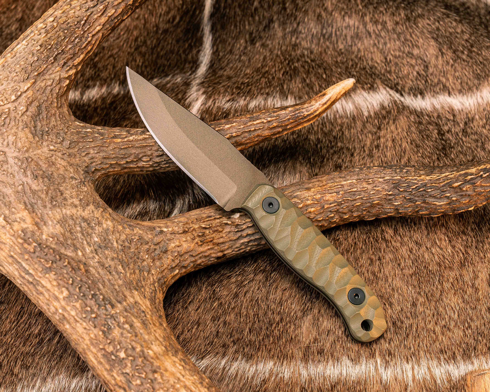 Feather Light- OD Green G10, Midnight Bronze Cerakote, Allen Bolts, Textured Grip